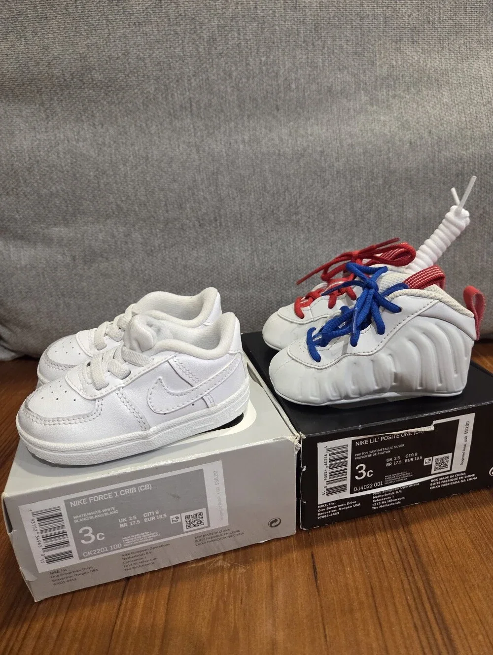 Lot of 2 Nike Infant/Toddler Sneakers Size 3C Nike Lil'Posite One & Nike Force 1
